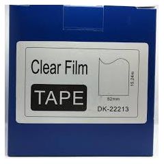 DK-22213A Līmplēve, melns uz caurspīdīgu, 62mm x 15.24metri, Brother analogs ScanCut skeneris / izgriezējs