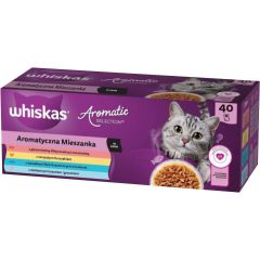 WHISKAS Saszetki aromatyczne mix smaków 40x85g