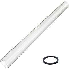 Caurule terases gāzes sildītājam Glass tube for gas lamp heater 1255x100x2,5mm