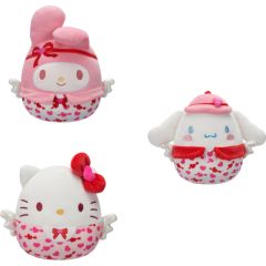 SQUISHMALLOWS HELLO KITTY Plīša rotaļlieta, Valentīndienas sērija, 20 cm Mīkstās rotaļlietas