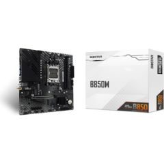 Mainboard BIOSTAR AMD B850 SAM5 Micro-ATX 1xPCI-Express 4.0 4x	 1xPCI-Express 4.0 16x 2xM.2 1xHDMI 1xDisplayPort 6xUSB 2.0 6xUSB 3.2 1xUSB-C 1xRJ45 3xAudio port B850MT2-EDJ Mātes plates