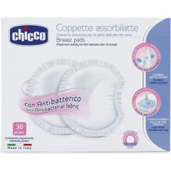 CHICCO Antibakteriālie krūštura ieliktņi, 30 gb.