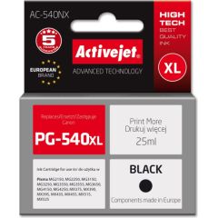 Activejet AC-540NX ink for Canon printer (replacement for Canon PG-540XL) Supreme, 25 ml, black Tintes printeru izejmateriāli
