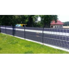 Žoga lamile MIKKO Economy 3500x19cm RAL7016, tumši pelēka + 28 gab. turētāji Žoga lameles un zālājs