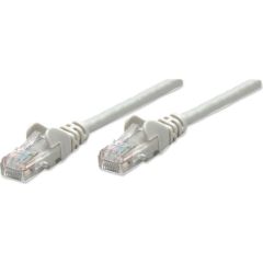Intellinet Network Patch Cable, Cat6, 1m, Grey, CCA, U/UTP, PVC, RJ45, Gold Plated Contacts, Snagless, Booted, Lifetime Warranty, Polybag