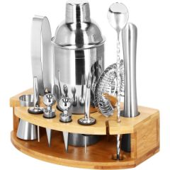 Bārmeņa komplekts šeikeris statīvs Springos KI0012 12 gab. sudraba Citi virtuves piederumi