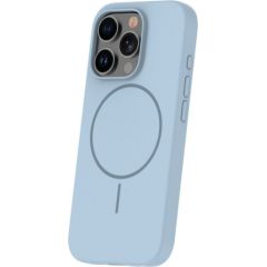 iLike Apple  iPhone 16 Pro Max Soft Touch Silicone case With Magnetic Light Blue Neoriģinālie Maciņi