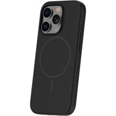 iLike Apple  iPhone 15 Pro Soft Touch Silicone case With Magnetic Black Neoriģinālie Maciņi