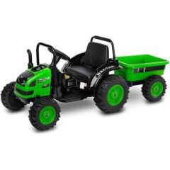 Toyz Traktor na akumulator z przyczepką Caretero Toyz Hector akumulatorowiec + pilot - zielony
