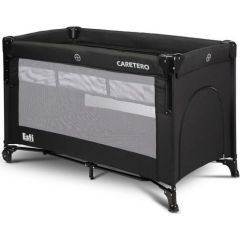 Caretero ceļojumu gultiņa ESTI ar nolaižamu sānu – Black Manēžas, Sētiņas