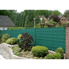 Žoga lamile MIKKO Economy 4,75x3500cm RAL6005, zaļa + 28 gab. turētāji Žoga lameles un zālājs