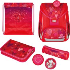 Skolnieka komplekts Herlitz satchel UltraLight Plus Sweet Hearts