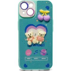 iLike Apple  iPhone 14 EPOXY CARTOON COVER Blue Neoriģinālie Maciņi