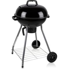 BBQ GRILL OGRODOWY KULISTY REX STALOWY 46CM Z POPIELNIKIEM