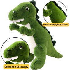 Leantoys Pluszowa Maskotka Przytulanka Dinozaur Zielony 27cm Mīkstās rotaļlietas