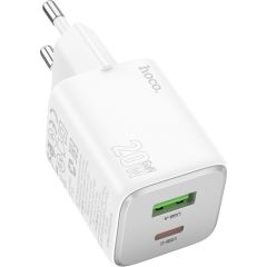 Charger Hoco N41 20W GaN USB-A/USB-C white