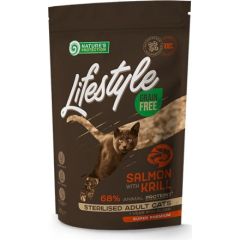 NATURE'S PROTECTION Lifestyle Grain Free Salmon with Krill Sterilised Adult Cat - dry cat food - 400 g