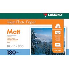 Lomond Photo Inkjet Paper Matte 180 g/m2 10x15, 600 sheets Papīrs printeriem