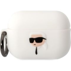 Karl Lagerfeld -  Karl Lagerfeld 3D Logo NFT Karl Head Silicone Case for AirPods Pro 2 White