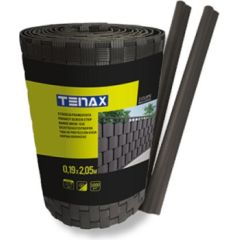 Žoga lamile TENAX FLEXI 2,05x0,19 m (1000 g/m2) Tumši pelēka / Gaiši pelēka + 2 gab. nobeiguma klipši Žoga lameles un zālājs