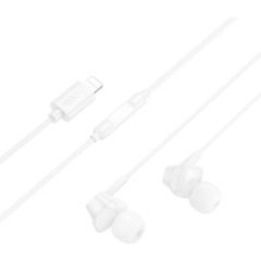 Hoco   M113 Clear universal digital earphones with microphone iP White Austiņas