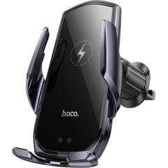 Hoco   CA202 Plus Enlightener infrared induction wireless charging car holder(air outlet) Black Grey