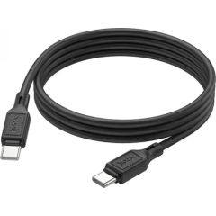 Hoco   X90 Cool 60W silicone charging data cable for Type-C to Type-C Black Data USB kabeļi
