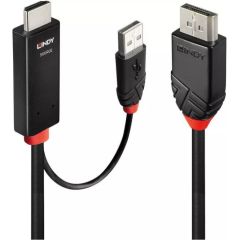 Lindy Adapter cable HDMI, DisplayPort (black/red, 2 meters) Jaunumi - Datori