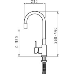 Kitchen mixer PYRAMIS FLESSI black edition Virtuves jaucējkrāni