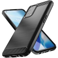Hurtel   Carbon Case Flexible cover for OnePlus Nord N200 5G black