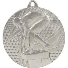 Victoria Sport Medal srebrny stalowy - Pływanie z grawerowaniem na laminacie