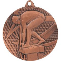 Victoria Sport Medal brązowy stalowy - Pływanie z grawerowaniem na laminacie