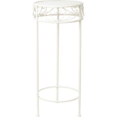 Ziedu statīvs SANDY D30xH70cm, antīki balts Jaunumi -Dārzam