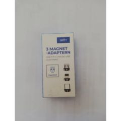 Setty adapteris ar maināmām magnētiskajām galviņām Lightning | Type-C | MicroUSB, melns