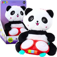 Leantoys Pluszowa Panda Z Bębenkami Maskotka Przytulanka Światła Dźwięki Mīkstās rotaļlietas