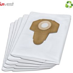 Invest Eco Sintētiskās Putekļsūcēja Maisiņi De Longhi / Blaupunkt WD4000 / Einhell / Nilfisk (5 gab.) Putekļu sūcēju filtri