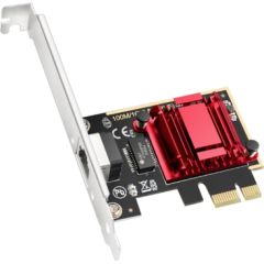 Cudy PE25 2.5G Ethernet PCIe Adapter Realtek Chipset VLAN Jumbo Frame Flow Control Melns