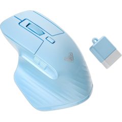 Aula SC150 Super Mini 2in1 2.4G Vadu bezvadu / Bluetooth + USB Vadu pele ar akumulatoru Zila