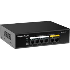 Ruijie RG-ES106F-P 6-Port 10/100 Мбит/с 4кВ 1.2Гбит/с PoE Сетевой коммутатор Чёрный