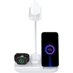 Elight T8 5W Galda feksibla Lampa ar 15W Bezvadu lādētāju statīvu priekš Telefona / Pulksteņa / austiņām Balta