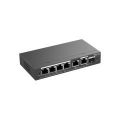 Ruijie RG-ES206GS-P 6-portu Gigabit Smart Cloud 6kV 12Gbps PoE Slēdzis Melns Jaunumi - Datori