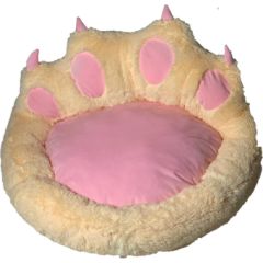 GO GIFT Dog and cat bed - cream - 75x75 cm