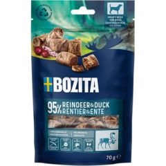 BOZITA Meaty bites Reindeer and duck - dog treat - 70g Suņu barība