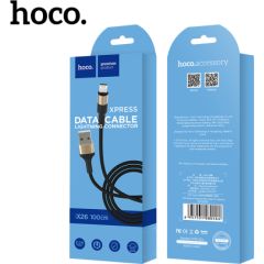 USB cable Hoco X26 Lightning 1.0m black-gold Data USB kabeļi
