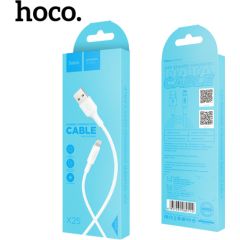 USB cable Hoco X25 Lightning 1.0m white Data USB kabeļi