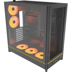 Montech HS01 PRO, tower case black, tempered glass Корпуса