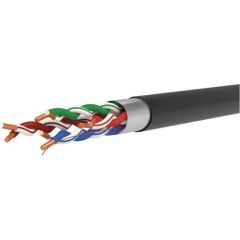 Emos Āra F/UTP CAT5E kabelis 24AWG, melns, Eca
