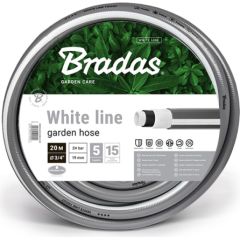 Dārza šļūtene WHITE LINE 3/4'-30 m, pelēka Laistīšanas šļūtene 