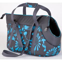 Hobbydog R2 Torba Grafit W Niebieskie Kwiaty Suņu un kaķu transport somas