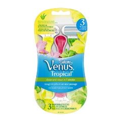 Gillette The disposable women´s razor Venus Tropical 3pc Epilatori, bikini trimmeri, sieviešu skuvekļi